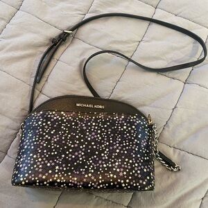 Michael Kors Black and Purple Star Crossbody Bag